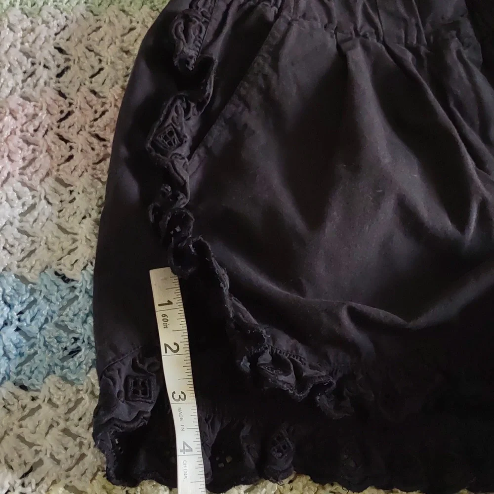 Sea New York Size 8 Kiara Light Black High Rise 100% Cotton Eyelet Shorts - Picture 14 of 16